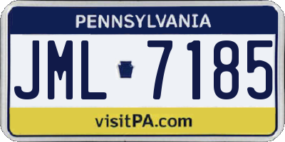 PA license plate JML7185