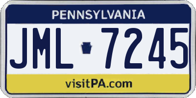 PA license plate JML7245