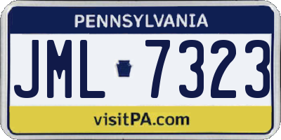 PA license plate JML7323