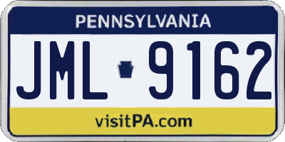 PA license plate JML9162