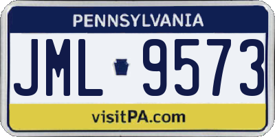 PA license plate JML9573