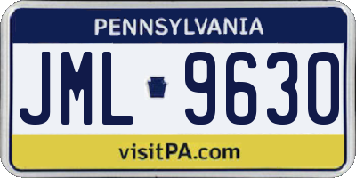 PA license plate JML9630