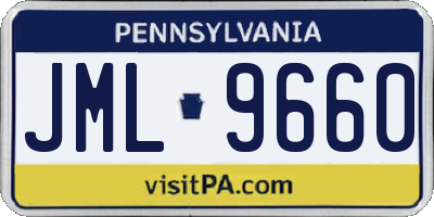 PA license plate JML9660