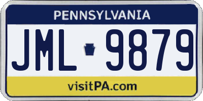 PA license plate JML9879