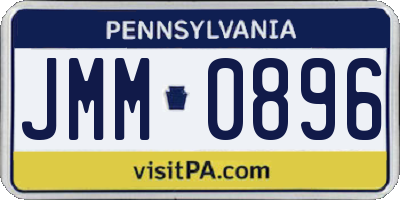 PA license plate JMM0896