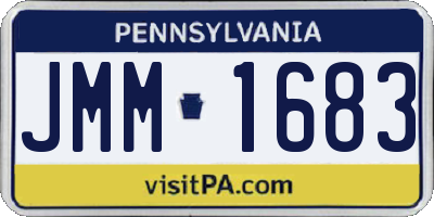 PA license plate JMM1683