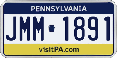 PA license plate JMM1891