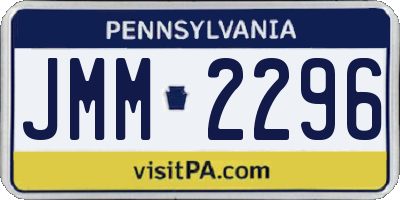 PA license plate JMM2296