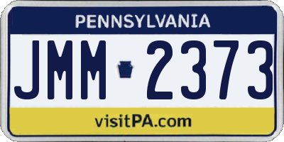 PA license plate JMM2373