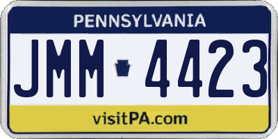PA license plate JMM4423