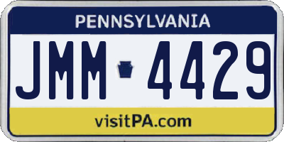 PA license plate JMM4429