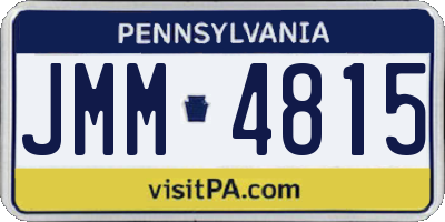 PA license plate JMM4815