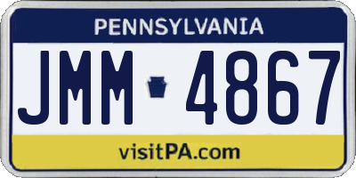 PA license plate JMM4867