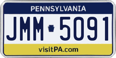 PA license plate JMM5091
