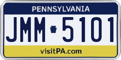 PA license plate JMM5101