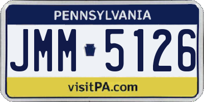 PA license plate JMM5126