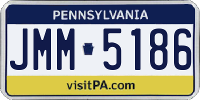 PA license plate JMM5186