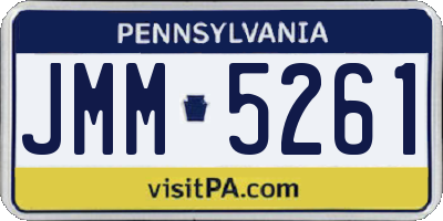 PA license plate JMM5261