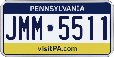 PA license plate JMM5511