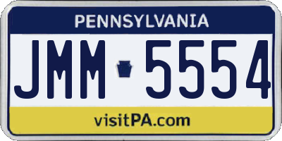 PA license plate JMM5554