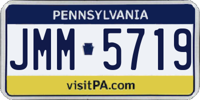 PA license plate JMM5719