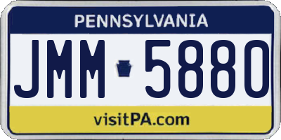 PA license plate JMM5880