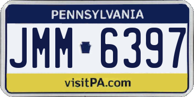 PA license plate JMM6397