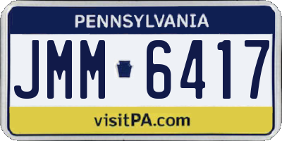PA license plate JMM6417
