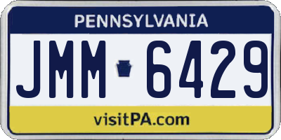 PA license plate JMM6429