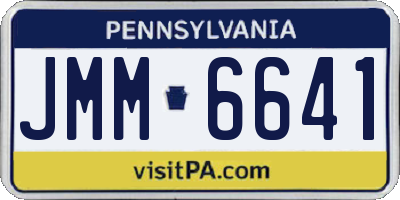 PA license plate JMM6641