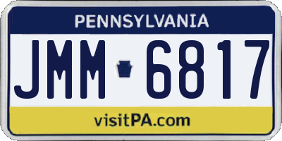 PA license plate JMM6817