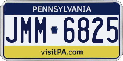 PA license plate JMM6825