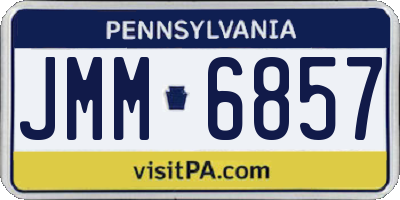PA license plate JMM6857