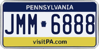 PA license plate JMM6888
