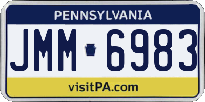 PA license plate JMM6983