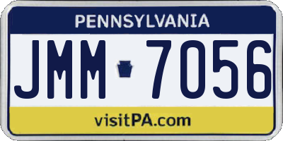 PA license plate JMM7056