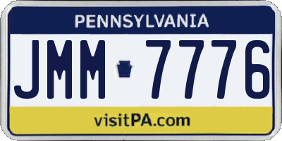 PA license plate JMM7776