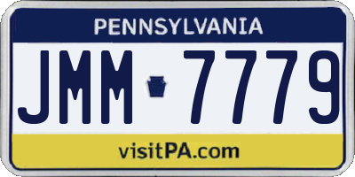 PA license plate JMM7779