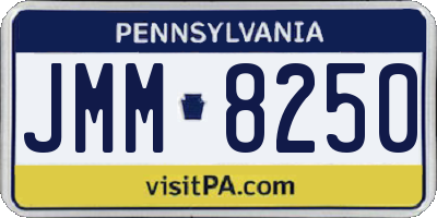 PA license plate JMM8250