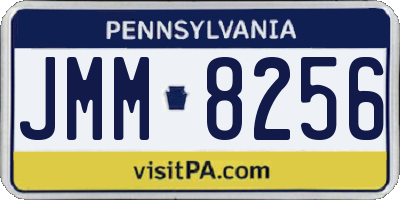 PA license plate JMM8256