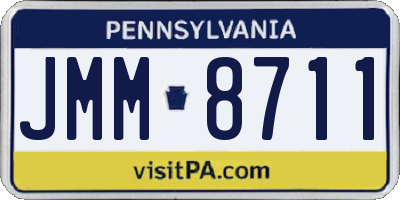 PA license plate JMM8711