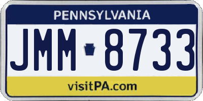PA license plate JMM8733