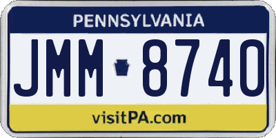 PA license plate JMM8740