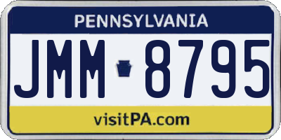 PA license plate JMM8795