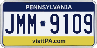PA license plate JMM9109