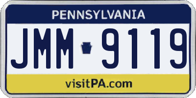 PA license plate JMM9119