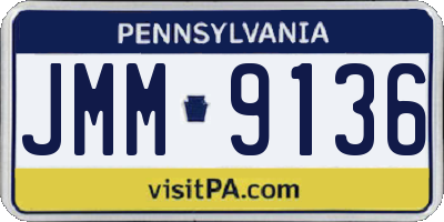 PA license plate JMM9136