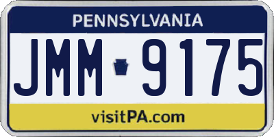PA license plate JMM9175