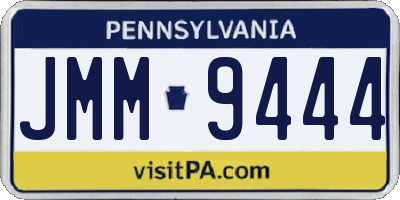 PA license plate JMM9444