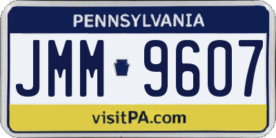 PA license plate JMM9607